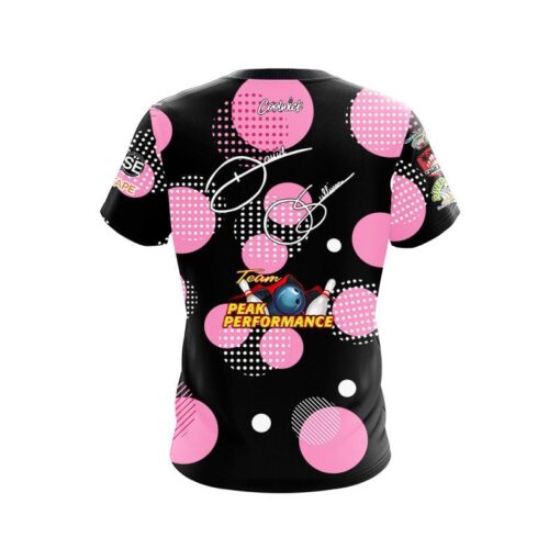 Storm Peak Performance Pink White Dots All Over CoolWick Bowling Jersey - Image 2