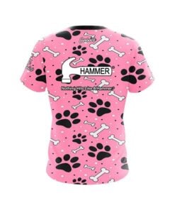 Alternative view of Hammer Pink Paws and Bones CoolWick Bowling Jersey