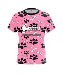 Hammer Pink Paws and Bones CoolWick Bowling Jersey