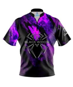 Hammer Black Widow Purple Pearl Quick Ship CoolWick Sash Zip Bowling Jersey