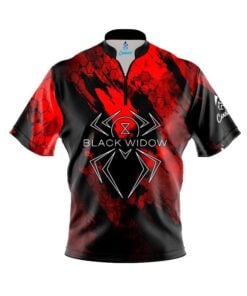Hammer Black Widow Red Pearl Quick Ship CoolWick Sash Zip Bowling Jersey