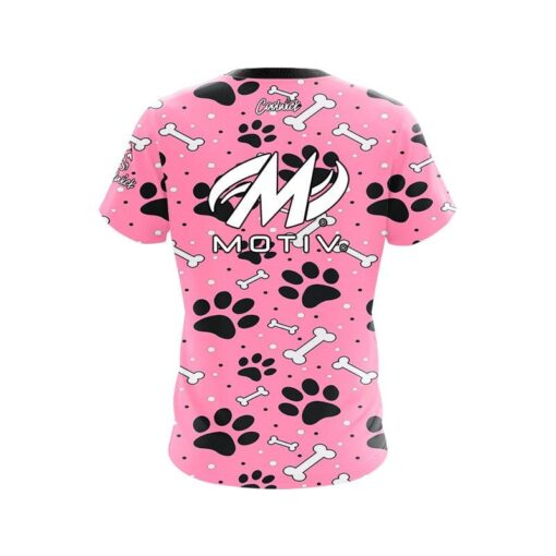 Motiv Pink Paws and Bones CoolWick Bowling Jersey - Image 2