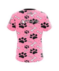 Alternative view of Pyramid Pink Paws and Bones CoolWick Bowling Jersey
