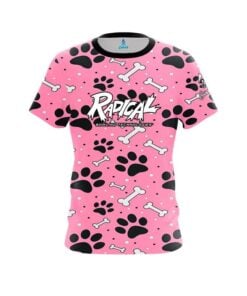 Radical Pink Paws and Bones CoolWick Bowling Jersey