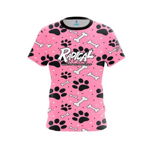 Radical Pink Paws and Bones CoolWick Bowling Jersey