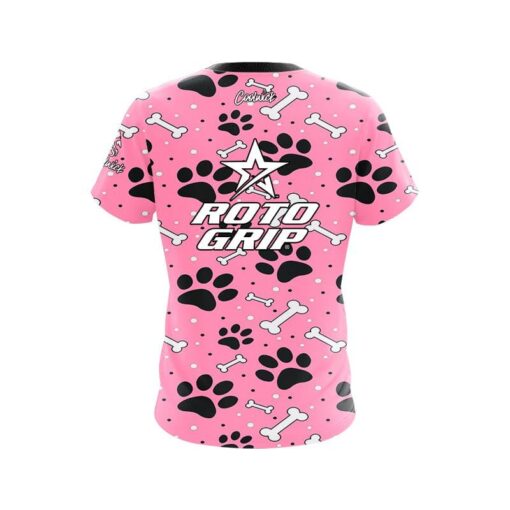 Roto Grip Pink Paws and Bones CoolWick Bowling Jersey - Image 2