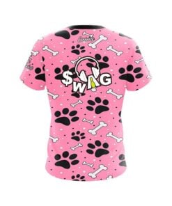 Alternative view of SWAG Pink Paws and Bones CoolWick Bowling Jersey
