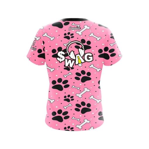 SWAG Pink Paws and Bones CoolWick Bowling Jersey - Image 2