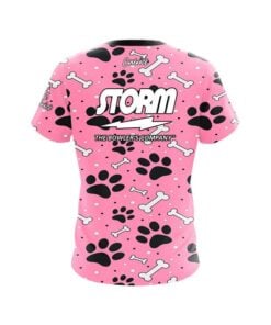 Alternative view of Storm Pink Paws and Bones CoolWick Bowling Jersey