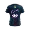 Motiv Kimberly Newell Teal Purple Mandala CoolWick Bowling Jersey - Image 2