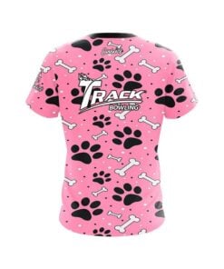 Alternative view of Track Pink Paws and Bones CoolWick Bowling Jersey