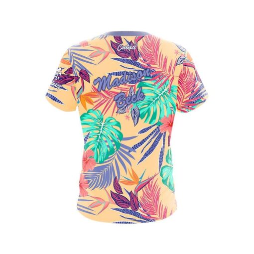 Brunswick Madison Beck Tropical Flowers CoolWick Bowling Jersey - Image 2