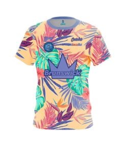 Brunswick Madison Beck Tropical Flowers CoolWick Bowling Jersey