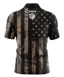 Alternative view of 12Bagger Desert Camo Flag Fast Track CoolWick Bowling Jersey