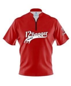 12Bagger Plain Red Fast Track CoolWick Bowling Jersey