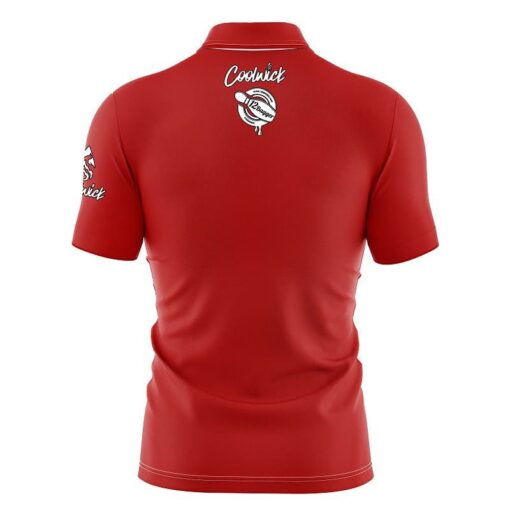 12Bagger Plain Red Fast Track CoolWick Bowling Jersey - Image 2