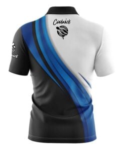 Alternative view of 12Bagger Blue Flutter Fast Track CoolWick Bowling Jersey