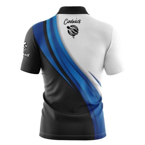 12Bagger Blue Flutter Fast Track CoolWick Bowling Jersey - Image 2