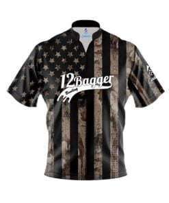 12Bagger Desert Camo Flag Fast Track CoolWick Bowling Jersey