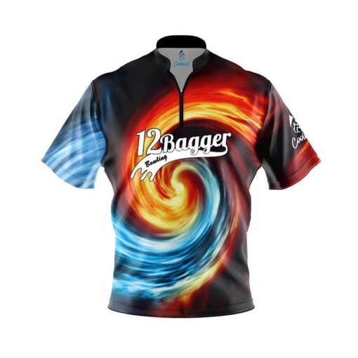 12Bagger Fire and Ice Vortex Fast Track CoolWick Bowling Jersey