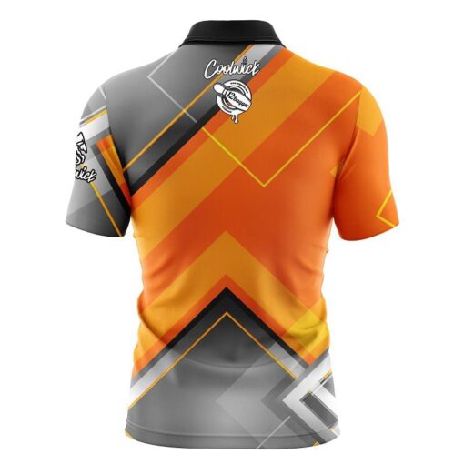12Bagger Orange Veneer Fast Track CoolWick Bowling Jersey - Image 2