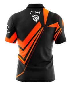 Alternative view of 12Bagger Steaming Dynamic Orange Fast Track CoolWick Bowling Jersey