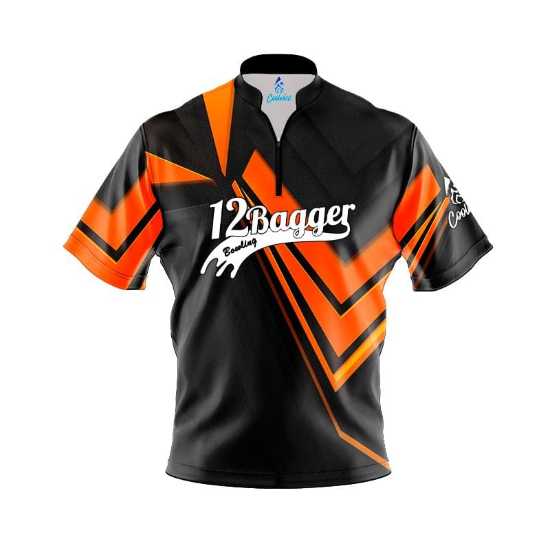 12Bagger Steaming Dynamic Orange Fast Track CoolWick Bowling Jersey