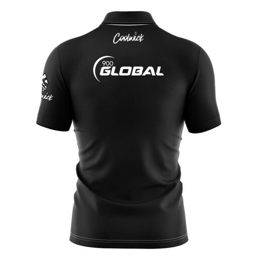 900 Global Black Fast Track CoolWick Bowling Jersey - Image 2