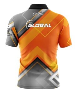 Alternative view of 900 Global Orange Veneer Fast Track CoolWick Bowling Jersey