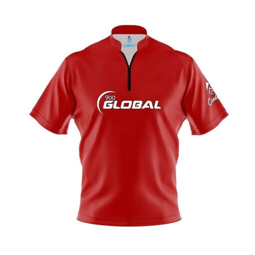 900 Global Plain Red Fast Track CoolWick Bowling Jersey