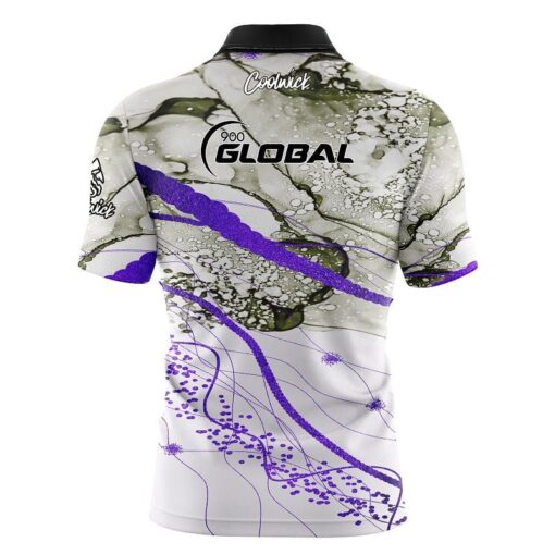 900 Global Purple Granite Fast Track CoolWick Bowling Jersey - Image 2