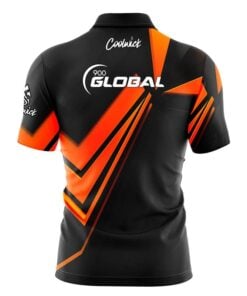 Alternative view of 900 Global Steaming Dynamic Orange Fast Track CoolWick Bowling Jersey