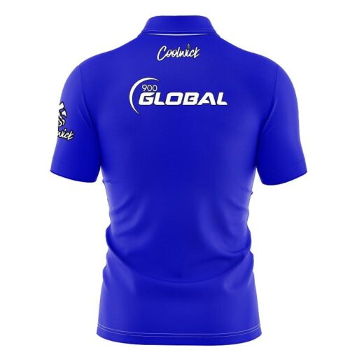 900 Global Blue Fast Track CoolWick Bowling Jersey - Image 2