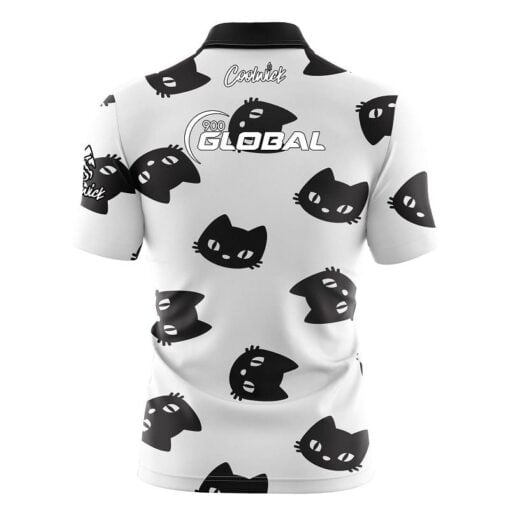 900 Global Black Cats Fast Track CoolWick Bowling Jersey - Image 2