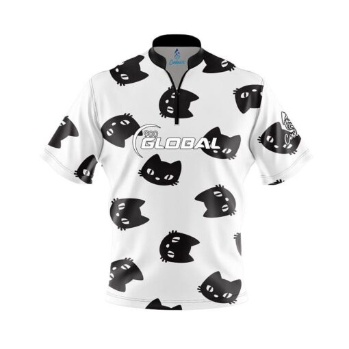 900 Global Black Cats Fast Track CoolWick Bowling Jersey