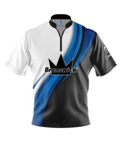 Brunswick Blue Flutter Fast Track CoolWick Bowling Jersey