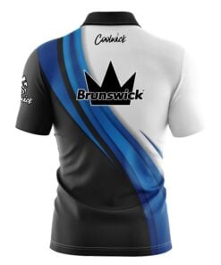Alternative view of Brunswick Blue Flutter Fast Track CoolWick Bowling Jersey
