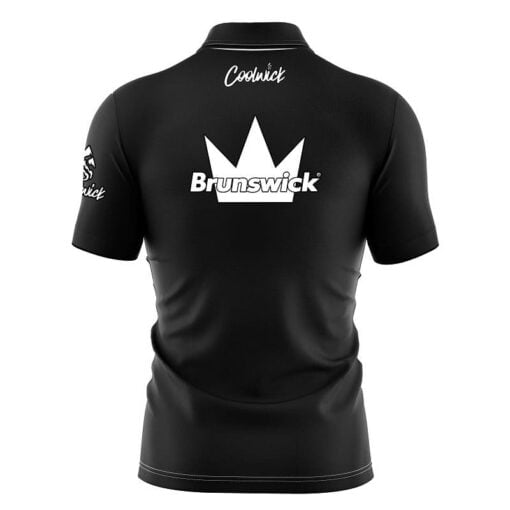 Brunswick Black Fast Track CoolWick Bowling Jersey - Image 2
