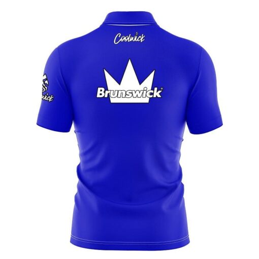 Brunswick Blue Fast Track CoolWick Bowling Jersey - Image 2