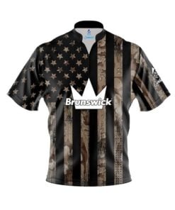 Brunswick Desert Camo Flag Fast Track CoolWick Bowling Jersey