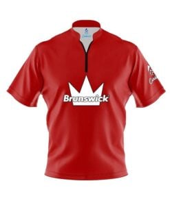 Brunswick Plain Red Fast Track CoolWick Bowling Jersey