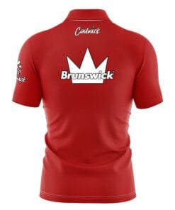 Alternative view of Brunswick Plain Red Fast Track CoolWick Bowling Jersey