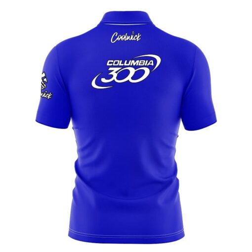 Columbia 300 Blue Fast Track CoolWick Bowling Jersey - Image 2
