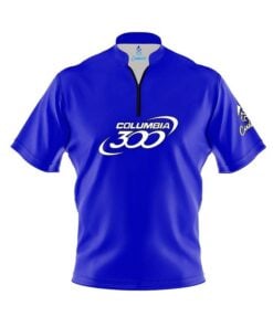 Columbia 300 Blue Fast Track CoolWick Bowling Jersey