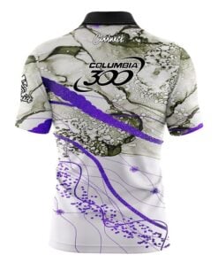 Alternative view of Columbia 300 Purple Granite Fast Track CoolWick Bowling Jersey