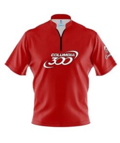 Columbia 300 Plain Red Fast Track CoolWick Bowling Jersey