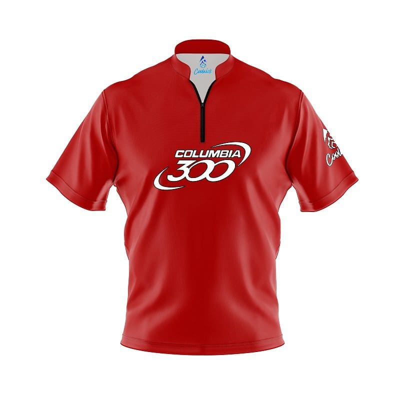 Columbia 300 Plain Red Fast Track CoolWick Bowling Jersey