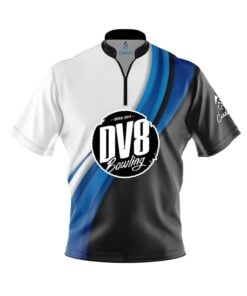 DV8 Blue Flutter Fast Track CoolWick Bowling Jersey