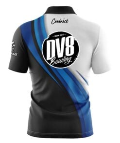 Alternative view of DV8 Blue Flutter Fast Track CoolWick Bowling Jersey