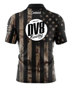 Alternative view of DV8 Desert Camo Flag Fast Track CoolWick Bowling Jersey